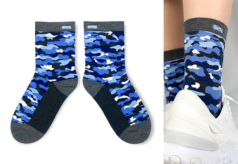 迷彩-藍 厚襪款(2種尺寸)